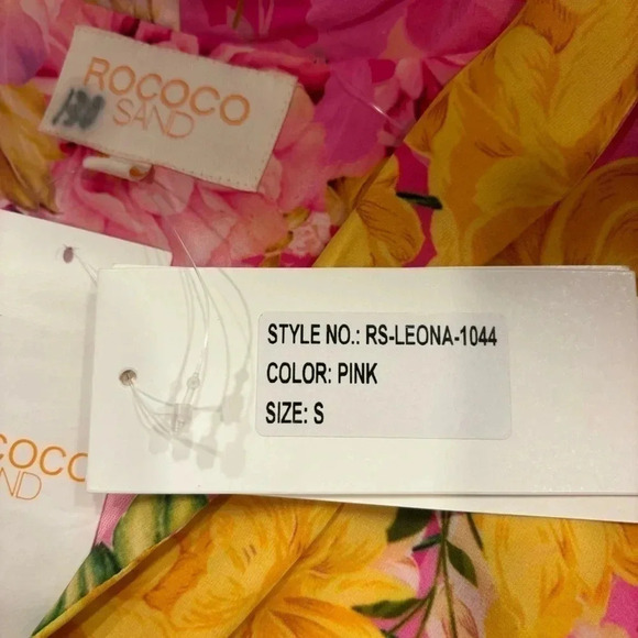 ROCOCO SAND Leona - 1044 Color Pink Women’s Size S Wrap Mini Dress NWT - Picture 8 of 13